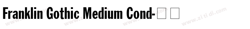 Franklin Gothic Medium Cond字体转换